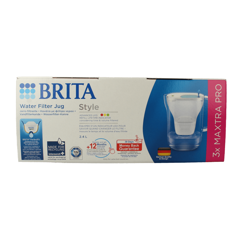 Brita Carafe Filtrante Style Cool Blue + 3 Maxtra Pro All-In-1 1 Set