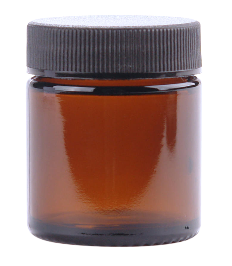 Helios Holland Zalfpot/cremepot incl deksel amber bruin glas 30ml