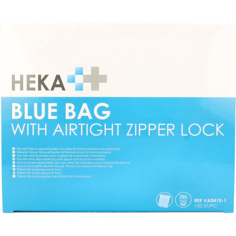Heka Bluebag stoma afvalzakje gripsluiting niet-steriel 100 stuks